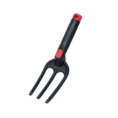 China Olive Garden Tool Black Plastic Durable Lightweight Hand Fork for sale