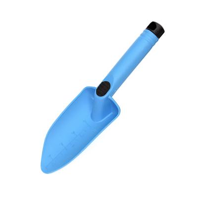 China Durable High Quality Blue Plastic Non-slip Handle Garden Tool Garden Hand Trowel Digging Shovel for sale