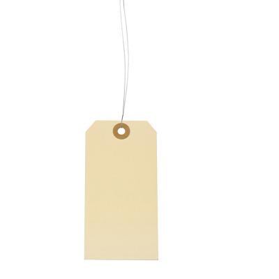 China Sustainable Kraft Swing Apparel Clothing Manila Paper Hanger Tag With String for sale