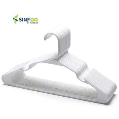 China Custom Hangers Multi Purpose Durable Goods Manufacturer White Plastic Tubular Adult Hanger for sale