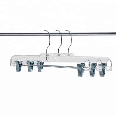 China Casual Functional Plastic Transparent Clothes Pants Hanger For Trousers for sale