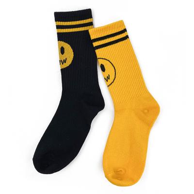 China 2020 fancy QUICK DRY embroidery socks custom knitted socks custom logo custom sports socks for sale