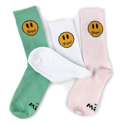 China 2020 fancy QUICK DRY embroidery socks custom knitted socks custom logo custom sports socks for sale