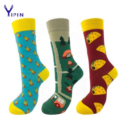 China Funky Casual Little Devil Antibacterial Cotton Knitted Socks For Man for sale