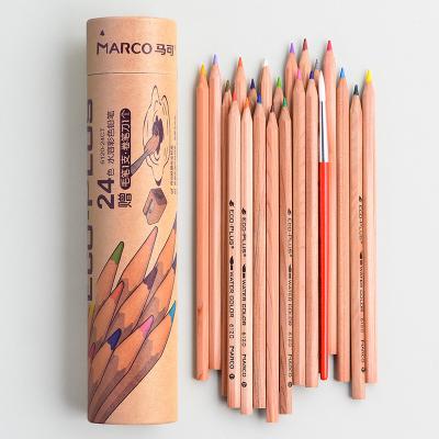 China Professional Colored Pencils Set Convenient 24/36/48/72color Water Soluble Oil Color Hexagon Shaped Wooden Pencils for sale