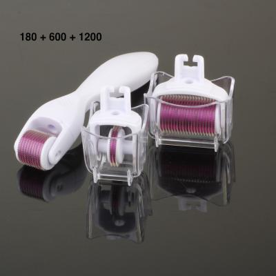 China Free Shipping Anti-Puffiness 3 IN 1 Derma Roller Micro Needle Meso Roller For Acne Acar Freckle 180+600+1200 for sale