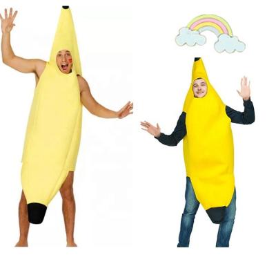 China Cute Cosplay Creations Appealing Adult Deluxe Banana Costume Set For Halloween Dress Up Party And Role Playing Unisex Banana Costume for sale