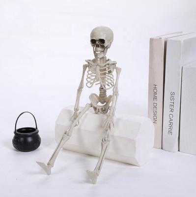 China Party Decor Halloween Skeleton Props Decor Bar Haunted Human Skeleton Room Model Garden Hand Decor Simulation Delicate Skeleton for sale