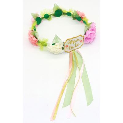 China Hot Selling Beach Vacation Garland Headdress Flowers Hairband Headband Hairbands Mom-To-Be Mother Hair Accessories for sale