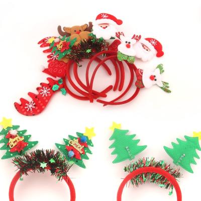 China Eco-friendly pack of 14 Christmas headbands with different designs for Christmas supplies and holiday parties booth prop for sale