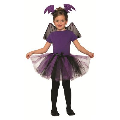 China Polyester Bat Wings Costume Accessory Dress Up Accessories Little Toddler Girls Halloween Costume Fancy Tutu Skirt With Bat Wings for sale