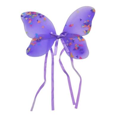 China Party Props Purple Fairy Wings Angel Butterfly Wings For Kids Girls Birthday Costume Party Decoration Carnival Party Fairy Wings for sale