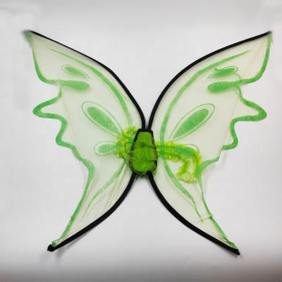 China Party Props Chiffon Green Fairy Wings Angel Butterfly Toy Wings For Adult Party Decoration Green Butterfly Wings Costume Dress for sale