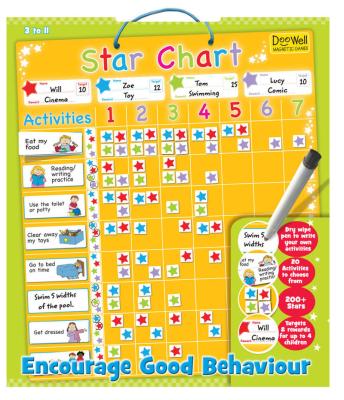 China Decoration Custom Design Reward Star Magnetic Behavior Chart For 3 Or More Children for sale