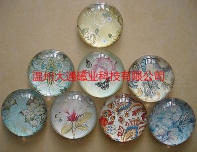 China High Quality Magnet+glass Unique Beautiful Flower Glass Fridge Magnet for sale