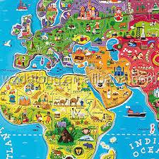 China Educational Waterproof World Map Fridge Magnet / Fridge Magnet Puzzle for sale