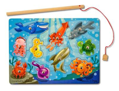 China Waterproof Kids Play Puzzle Fridge Magnet / Ocean Magnet Fishing Toys For Kid for sale