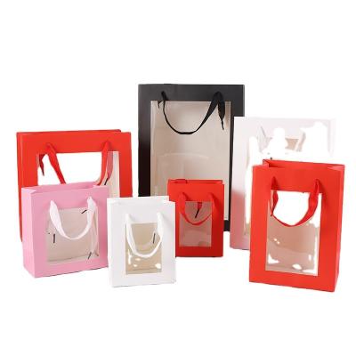 China New Trends Materials Handbag Delicate Transparent Multicolor Romantic Window Design Recycled Heart Mate Hot Gift for sale