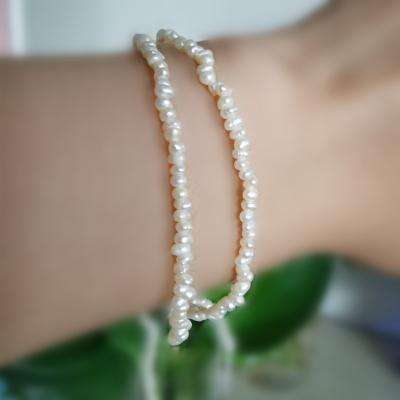 China Natural Irregular Freshwater DIY Jewelry Necklace Bracelet Earring Making Handmade String Rice Pearl Bracelet Necklace Jewelry Accessories Real Pearl Loosely Wrapped Pearl for sale