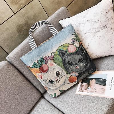 China NATIONAL Custom Canvas Large Tote Bags Shopper Shoulder Bag Women Designer Handbags for sale