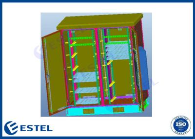 China Dois armário exterior do servidor do compartimento 19inch IP55 à venda
