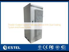 Powder Coated Outdoor Telecom Cabinet With Dual Cooling System And Power System