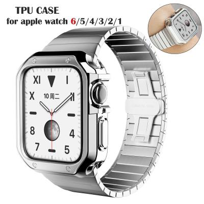 China Caowtan Adjustable 38/40/42/44mm For Apple Watch Cover For Apple Watch Case Carbon Fiber Protector Watch Case for sale