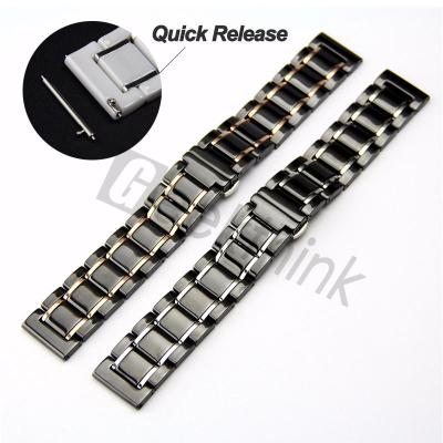 China Fashionable Luxury Ceramic Watch Band Strap 20mm 22mm Watch Bands For Samsung Galaxy Galaxy Active Watch for sale