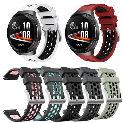 China Nice Correa Rubber Strap For Watch Gt2e Silicone Watchband For Huawei Fitted Straps for sale