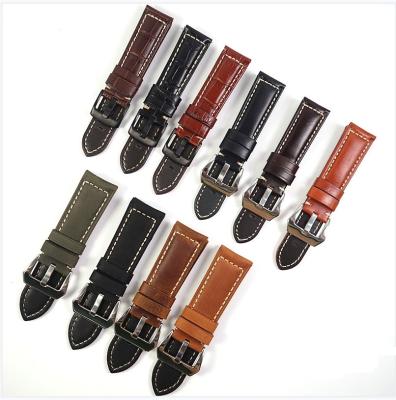 China Thick Crazy Horse Strap to 20/22/24/26mm Crazy Horse Cow Leather Fashionable Business Watch Straps for Panerai Strap Watch Band for sale