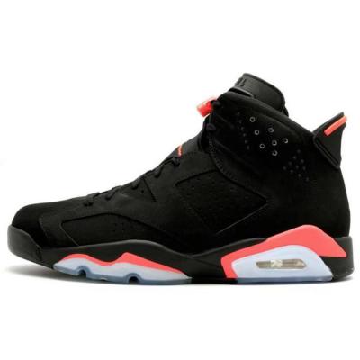 China HIGH END VERSION PVC Jordan 6 Retro Infared Black 6S Men Women Sneakers Fashion Sports Shoes Casual Basketball Shoes for sale