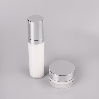 China Personal Care Winpack Special Type 120ml Acrylic Lotion Bottle With Shiny Silver Cap for sale