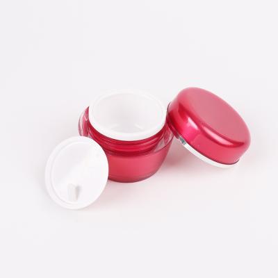 China Personal Care Double Wall Hair Care Cream Jar Acrylic Round Skin Care Jar Packaging for sale