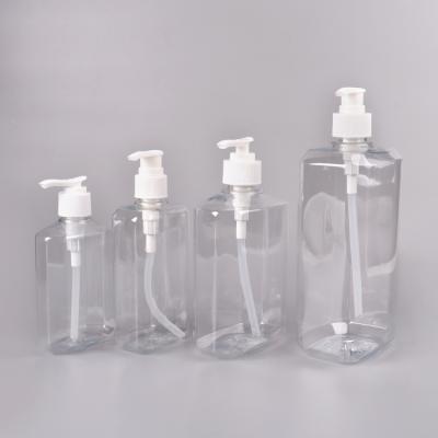 China Custom Personal Care Cosmetics Containers and Clear Plastic Packaging PET Bottle with Lotion Pump Sprayer for sale