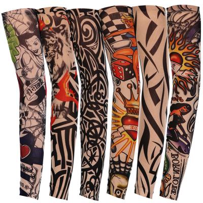 China Breathable UV Protection Sun Training/Custom Cooling Men Art Arm Tattoo Sleeves For Fishing/Sports Compression Arm Body Body Plus Size for sale