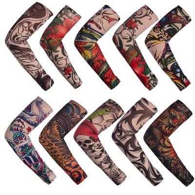 China Breathable 360 ​​Degree Digital Printing Edgy Fake Tattoo Sleeve Outdoor Sports Mounting Sunscreen Tattoo Sleeve Arms Bloemen Sleeve Tattoo for sale