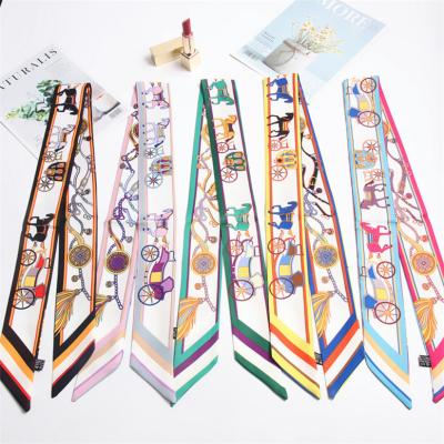 China 100%pure silk short silk scarves and Chinese style scarf silk scarf long small main DES narrow ribbon for sale