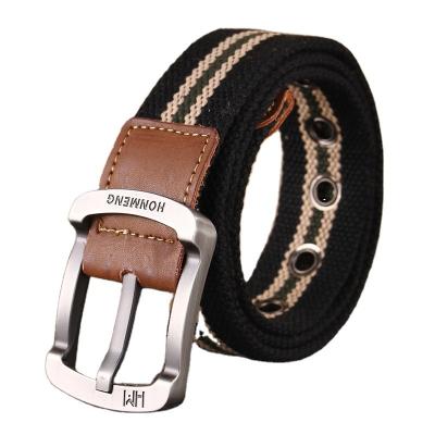 China 2022 New Canvas Belt Men's Canvas Belt Pin Buckle Men's Belt Unisex/Unisex Wholesale for sale