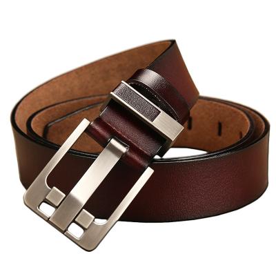 China High Quality Men's Belt Male Genuine Leather Strap Pin Buckle Belt Luxury 2022 Male High Quality Men's Leather Belt for sale