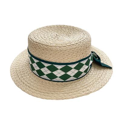 China 2022 new travel sunscreen sun hat summer factory direct sales outdoor sun hat sunscreen bow square straw hat for sale