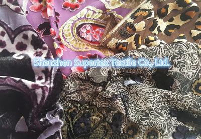 China Nylon Rayon Polyester Stretch Corduroy Fabric Viscose Silk Velvet With Print for sale