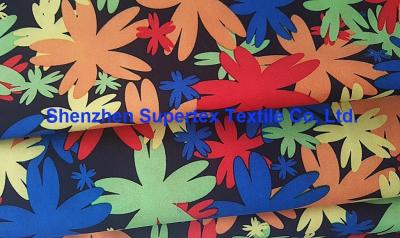 China Water Repellent Garment Poly Twill Fabric  Drill Microfiber Peach Skin Floral Printing for sale