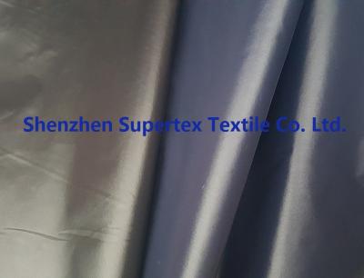 China Custom Nylon Poplin Pongee Fabric Wholesale Black Navy Color With Cire And W/R Finish for sale