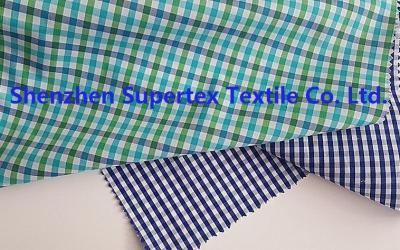 China Men'S Clothing Fabric Cotton Poplin Y/D Checks  85~115GSM 147CM for sale