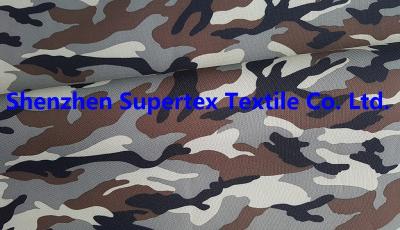 China Uniforme militar revestido respirable 300D 150GSM del ocio de la impresión de Camo de la tela de la PU del papel de Oxford del poliéster en venta