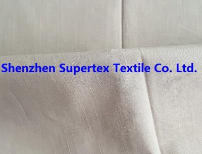 China 195GSM Slub Cotton Poplin Fabric Crosshatch 147CM For Garment for sale