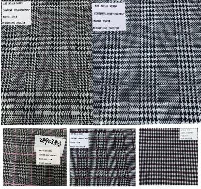 Chine Tissus de polyester de rayonne de bout droit de prince de Galles de conception de plaid à vendre