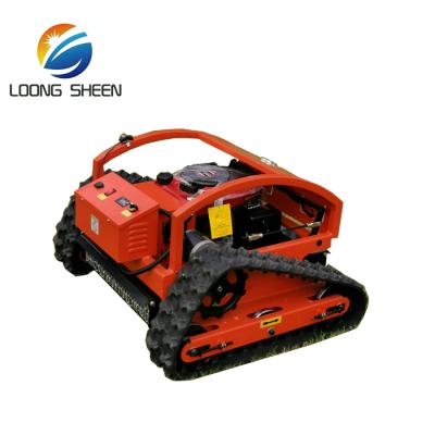 China Wireless Remote Control Mini Lawn Mower Crawler Lawn Mower Slope Mower for sale