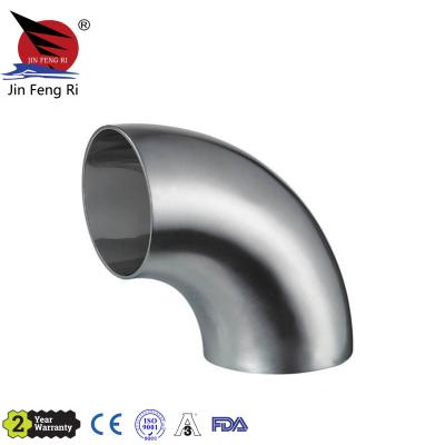 China Sanitary Stainless Steel 304 316L 90 Degree Welded Pipe Fitting Elbow for sale