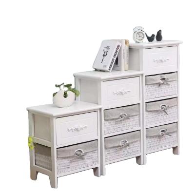 China Modern White Wooden 3 Layers 4 Layers 5 Layers Clothing Side Locker Cabinet for sale